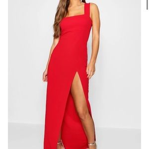 Boohoo Red Maxi Dress